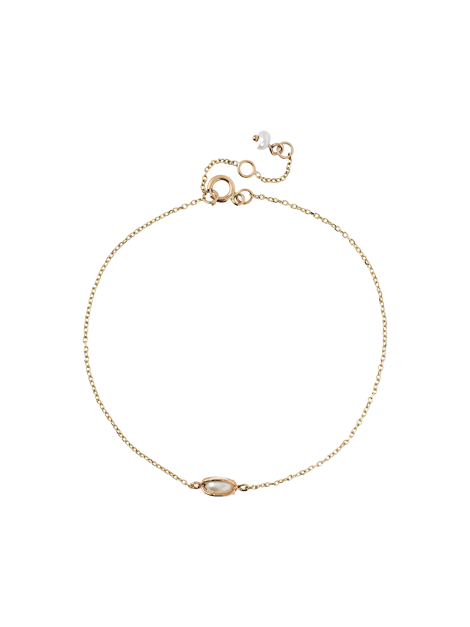 Caged pearl bracelet
